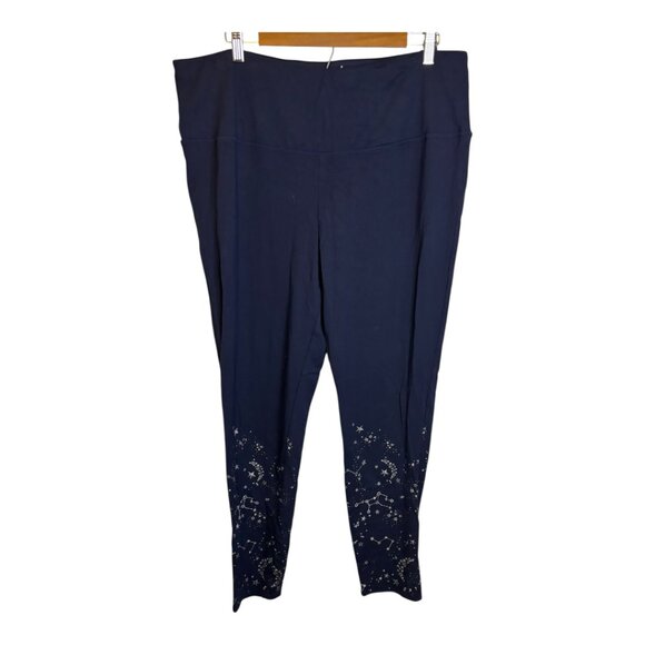 Chico's Pants Women's Size XL Zenergy Stars Activewear Athletic Blue Chicos 3 - Picture 1 of 4